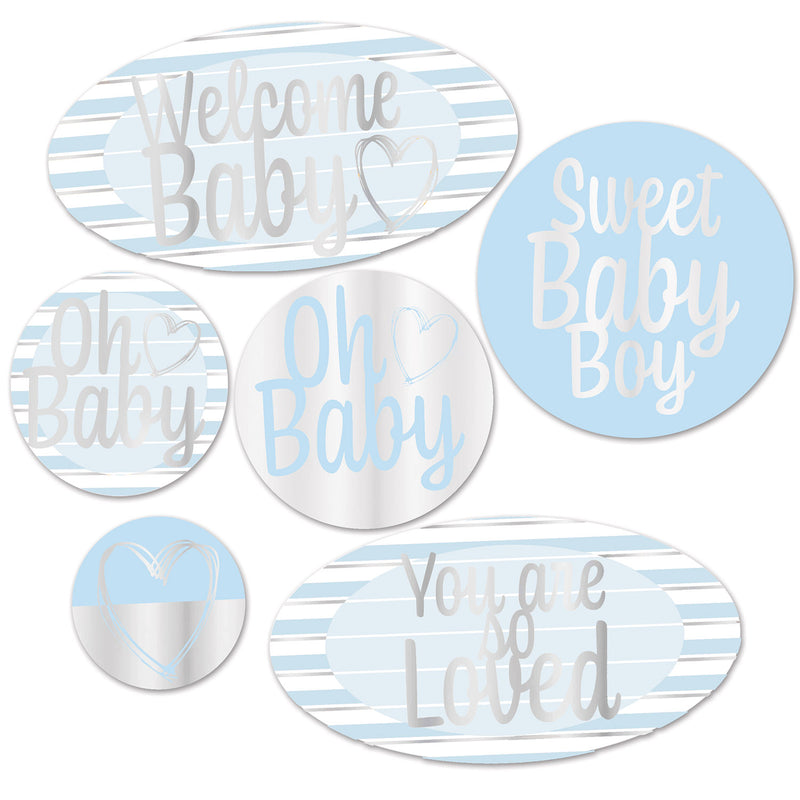 Foil Welcome Baby Cutouts – 5"-13¾" – (6/Pkg)