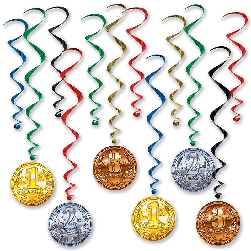 Award Medal Whirls – 17½"-32" – (12/Pkg)