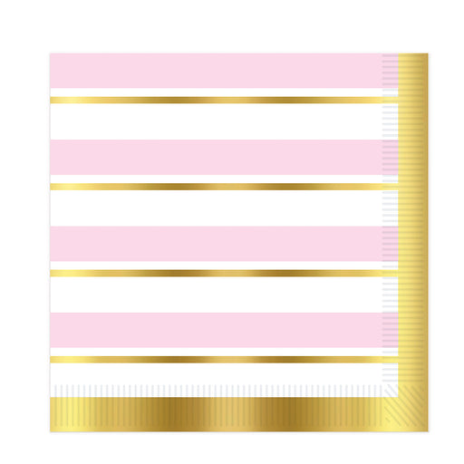 Striped Luncheon Napkins – (16/Pkg) by Beistle for Baby Shower Napkins-Lunch