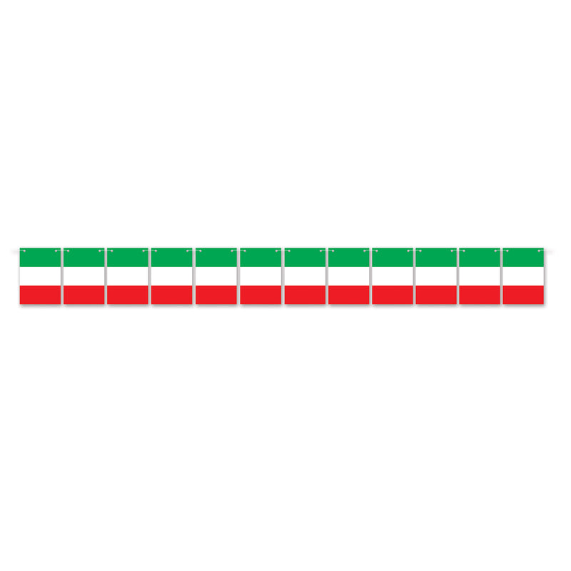 Italian Flag Streamer – 6¼" x 6' – (1/Pkg) by Beistle for Italian Streamers