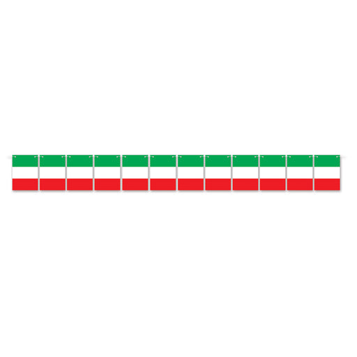 Italian Flag Streamer – 6¼" x 6' – (1/Pkg) by Beistle for Italian Streamers
