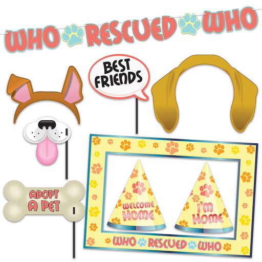 Who Rescued Who Party Kit – (9/Pkg) by Beistle for Pets Everyday