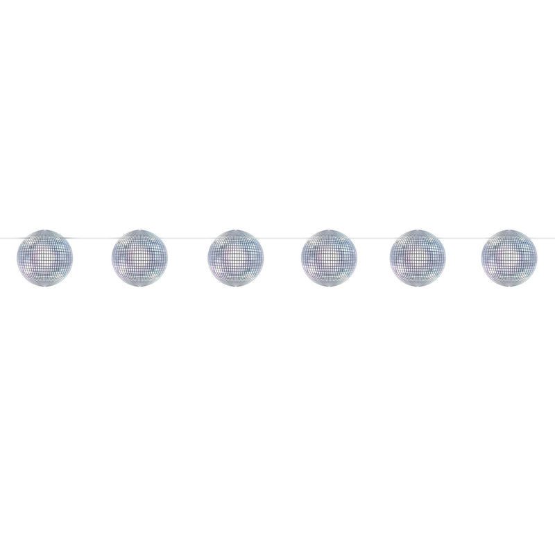 Disco Ball Streamer – 7" x 8' – (1/Pkg) by Beistle for 70's Streamers