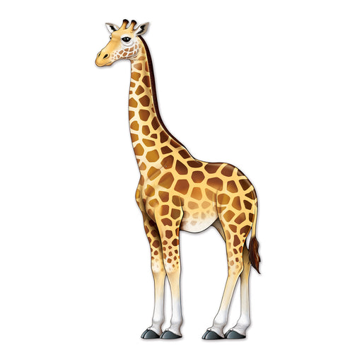 Jointed Giraffe – 4' 1½" – (1/Pkg) by Beistle for Jungle Printed One Side
