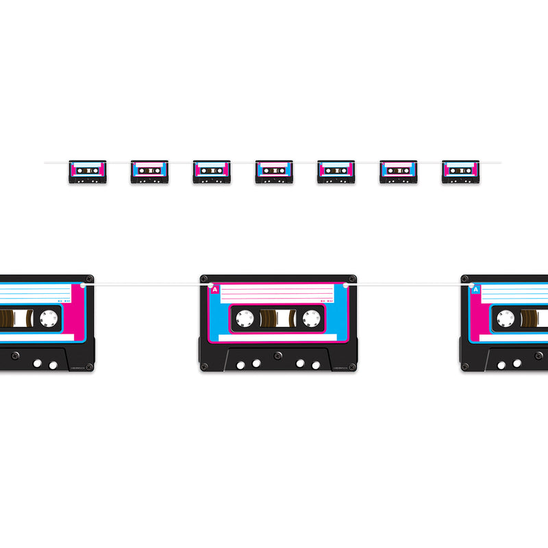 Cassette Tape Streamer – 4¼" x 7' – (1/Pkg) by Beistle for 80's Streamers