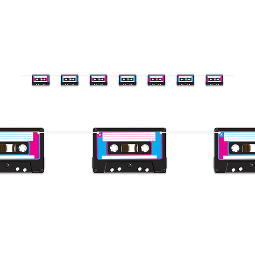 Cassette Tape Streamer – 4¼" x 7' – (1/Pkg) by Beistle for 80's Streamers