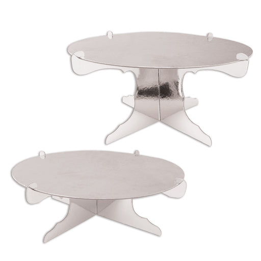 Metallic Cake Stands – 12½" Diameter – (2/Pkg) by Beistle for General Occasion Cake/Cupcake Stands