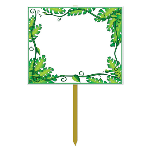 "Blank" Jungle Yard Sign – 12" x 15" by Beistle for Jungle Yard Signs