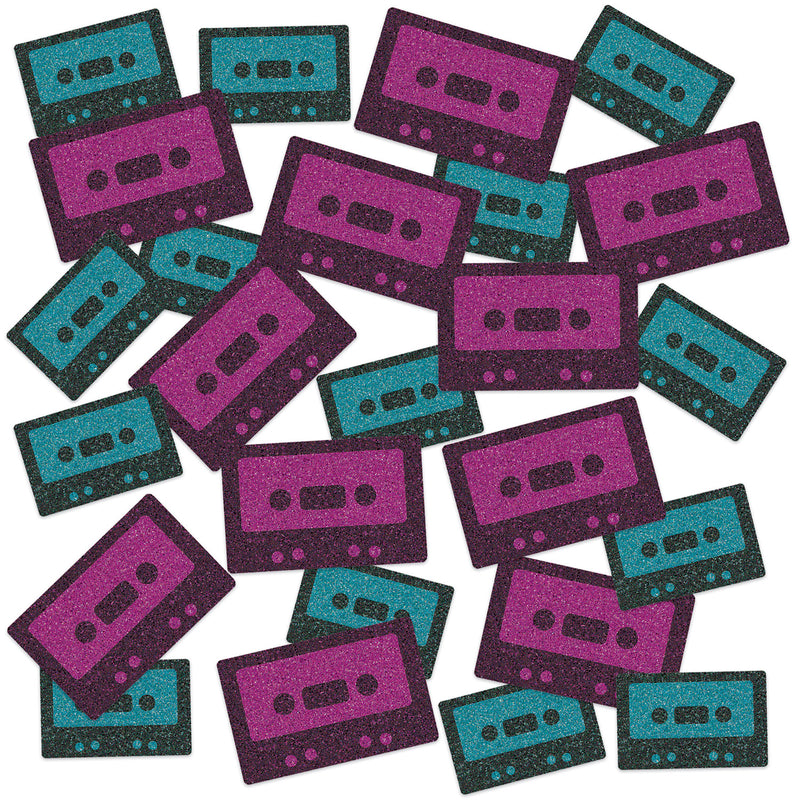 Cassette Tape Deluxe Sparkle Confetti – (½ Oz/Pkg) by Beistle for 80's Deluxe Sparkle