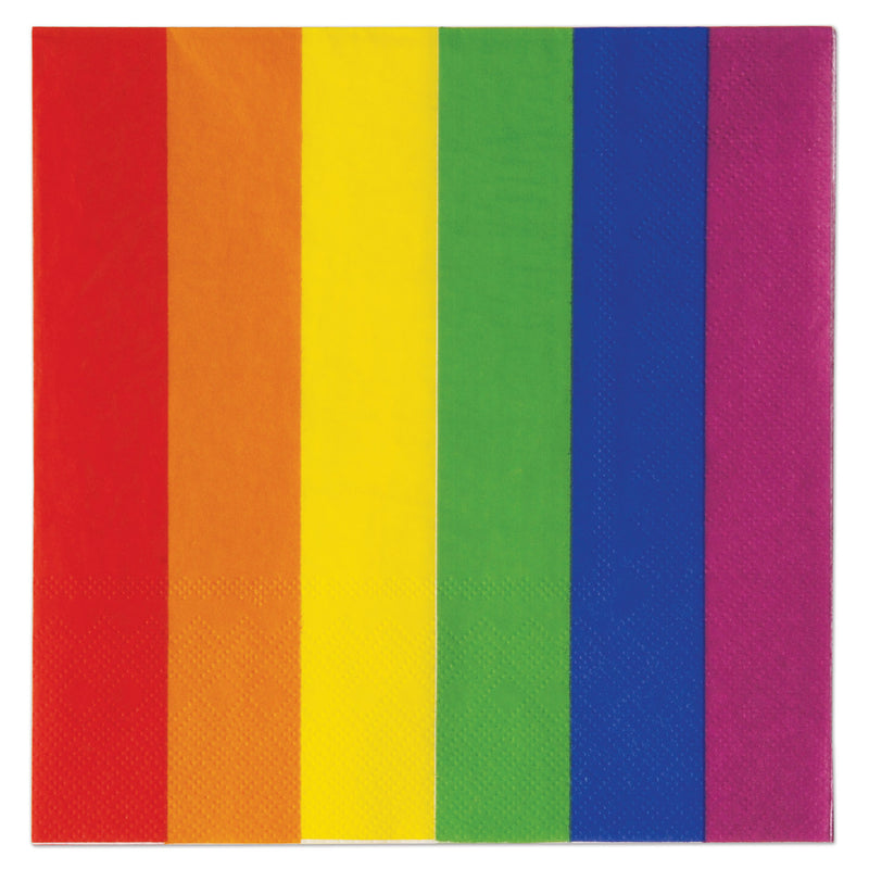 Rainbow Luncheon Napkins – (16/Pkg) by Beistle for Rainbow Napkins-Lunch