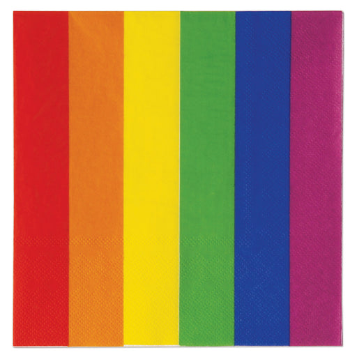 Rainbow Luncheon Napkins – (16/Pkg) by Beistle for Rainbow Napkins-Lunch