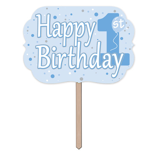 "1st" Birthday Yard Sign – 10" x 14½" by Beistle for 1st Birthday Yard Signs