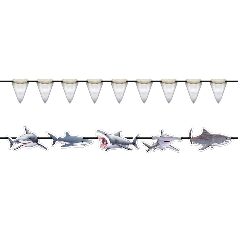 Shark Streamer Set – 5¼" x 5' – (1/Pkg) by Beistle for Under The Sea Streamers