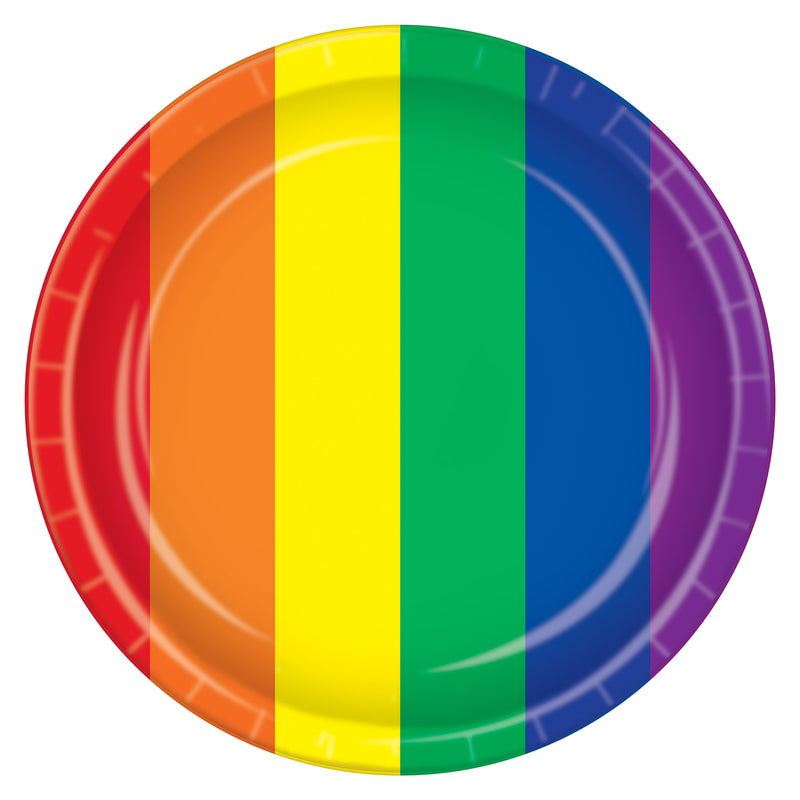 Rainbow Plates – 7" – (8/Pkg)