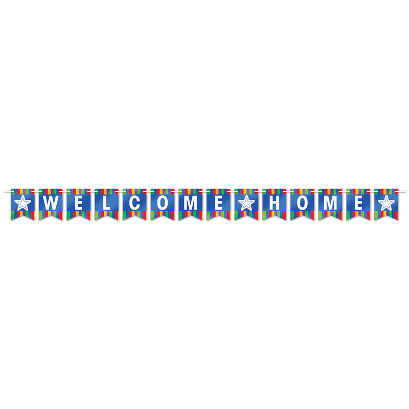 Foil Welcome Home Streamer – 6" x 8' – (1/Pkg) by Beistle for General Occasion Streamers