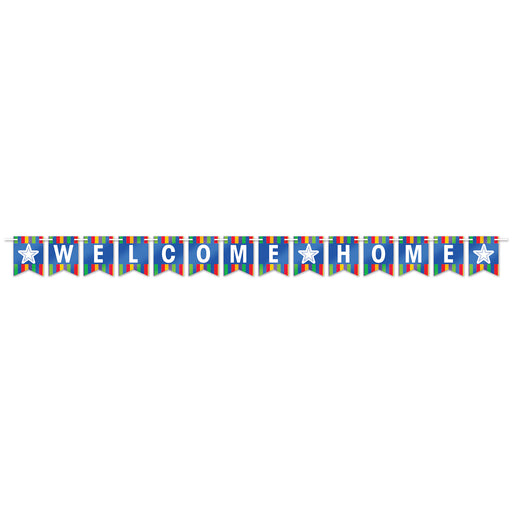 Foil Welcome Home Streamer – 6" x 8' – (1/Pkg) by Beistle for General Occasion Streamers