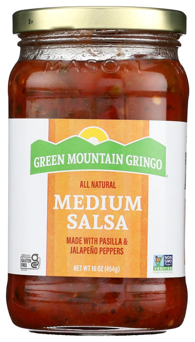 Balanced flavor with a touch of heat, this medium salsa is great on its own or as an accent to spice up recipes. Fresh herbs and peppers make this all-natural salsa a healthy choice with a just-rich kick at around 50-200 Scoville heat units.