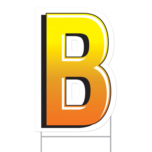 Plastic "B" Yard Sign – 18" by Beistle for General Occasion Plastic Yard Signs