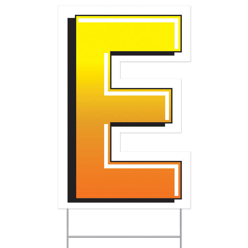 Plastic "E" Yard Sign – 18"