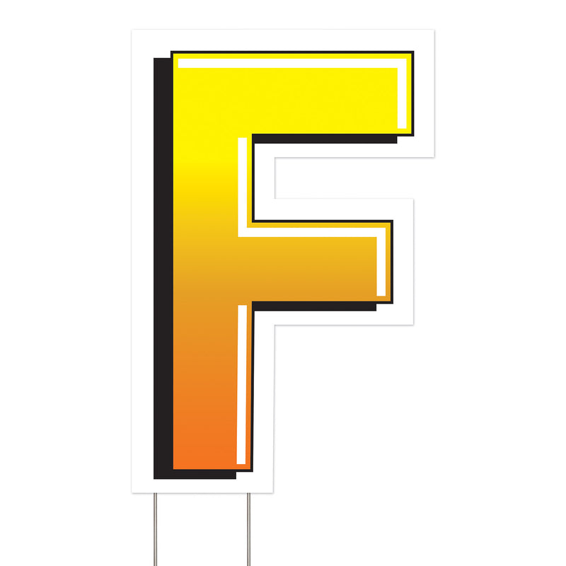 Plastic "F" Yard Sign – 18"