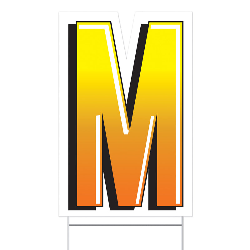 Plastic "M" Yard Sign – 18"