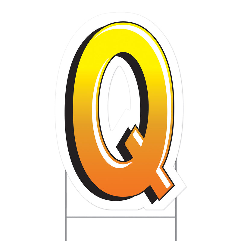 Plastic "Q" Yard Sign – 18"