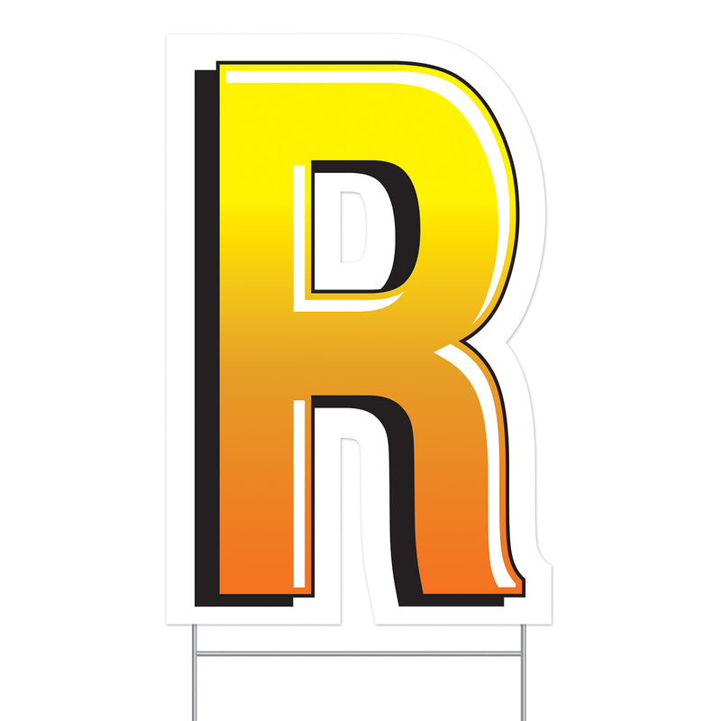 Plastic "R" Yard Sign – 18"