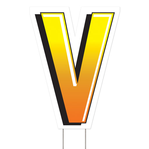 Plastic "V" Yard Sign – 18" by Beistle for General Occasion Plastic Yard Signs