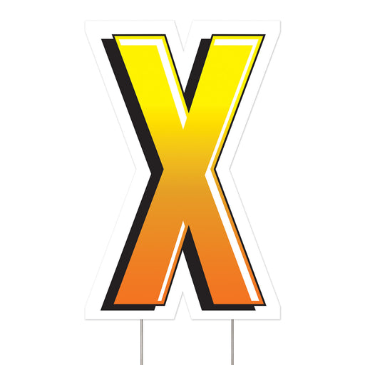 Plastic "X" Yard Sign – 18" by Beistle for General Occasion Plastic Yard Signs