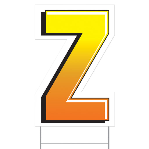 Plastic "Z" Yard Sign – 18" by Beistle for General Occasion Plastic Yard Signs