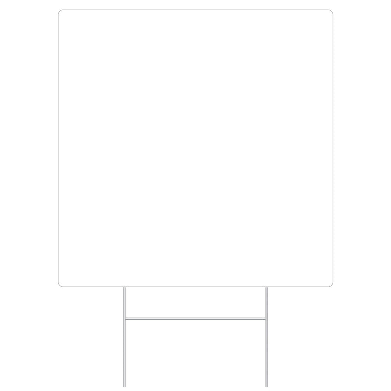 Plastic "Blank" Yard Sign – 19" x 19" – (1/Pkg) by Beistle for General Occasion Plastic Yard Signs