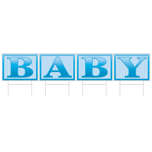 Plastic Baby Yard Sign – 11½" x 6' – (1/Pkg) by Beistle for Baby Shower Plastic Yard Signs