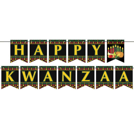 Happy Kwanzaa Streamer – 6" x 7' – (1/Pkg) by Beistle for Kwanzaa Streamers