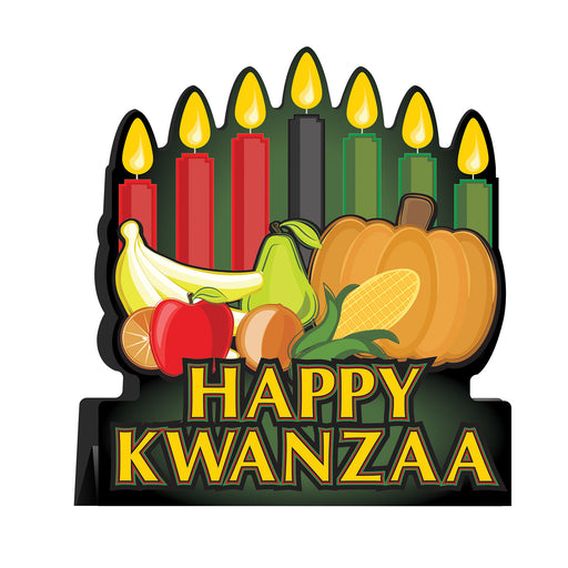 3-D Happy Kwanzaa Centerpiece – 10¾" – (1/Pkg) by Beistle for Kwanzaa 3-D