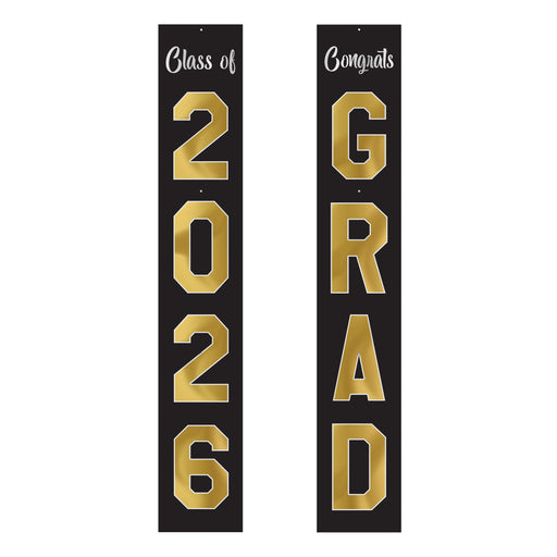 Jtd Foil Graduation Pull-Down Cutouts – 6' – (2/Pkg) by Beistle for Graduation Printed One Side