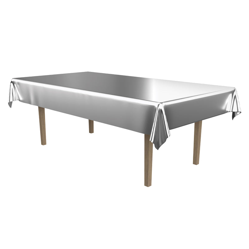 Metallic Rectangular Tablecover – 54" x 108" – (1/Pkg) by Beistle for General Occasion Table Covers - Solid