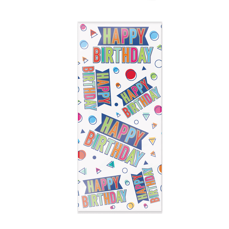 Happy Birthday Cello Bags – 4" x 9" x 2" – (25/Pkg) by Beistle for Birthday Cello Bags
