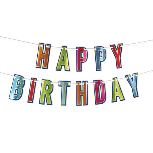 Foil Happy Birthday Streamer – 6" x 6' – (1/Pkg) by Beistle for Birthday Streamers