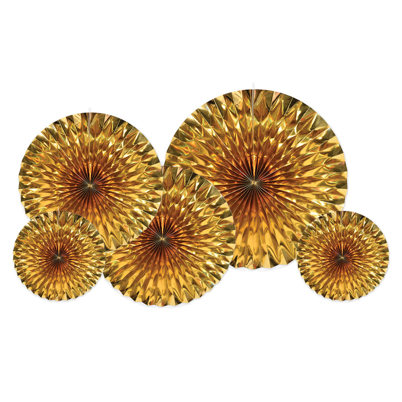 Metallic Fans – Asstd – (5/Pkg)