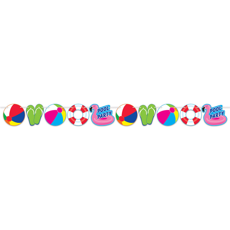 Pool Party Streamer – 6" x 7' – (1/Pkg) by Beistle for Spring/Summer Streamers