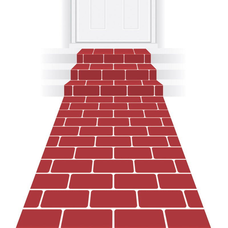 Red Brick Runner – 24" x 10' – (1/Pkg) by Beistle for General Occasion Aisle Runner