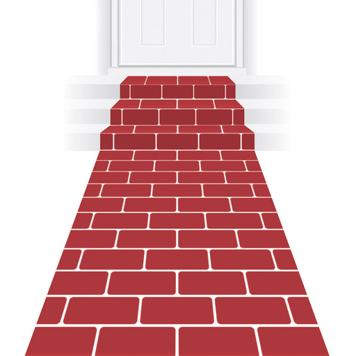Red Brick Runner – 24" x 10' – (1/Pkg) by Beistle for General Occasion Aisle Runner