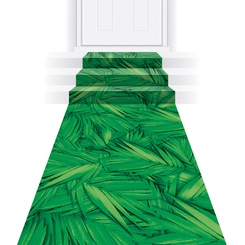 Palm Leaf Runner – 24" x 10' – (1/Pkg) by Beistle for Luau Aisle Runner