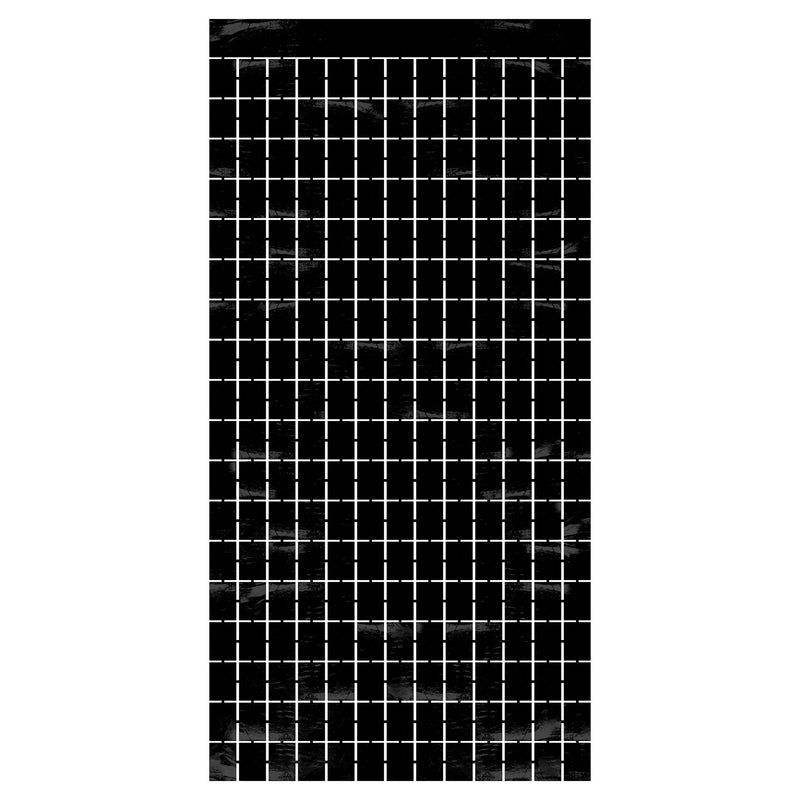 Metallic Square Curtain – 6' 6" x 3' 2¼" – (1/Pkg) by Beistle for General Occasion Curtains