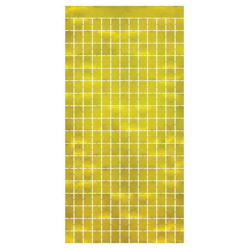 Metallic Square Curtain – 6' 6" x 3' 2¼" – (1/Pkg) by Beistle for General Occasion Curtains