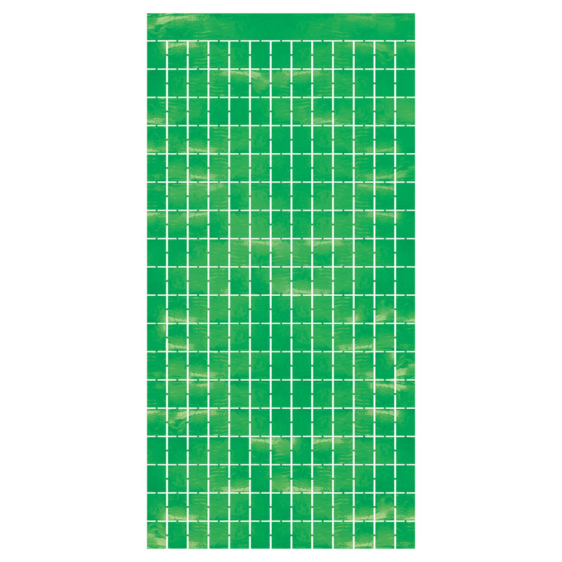 Metallic Square Curtain – 6' 6" x 3' 2¼" – (1/Pkg) by Beistle for General Occasion Curtains