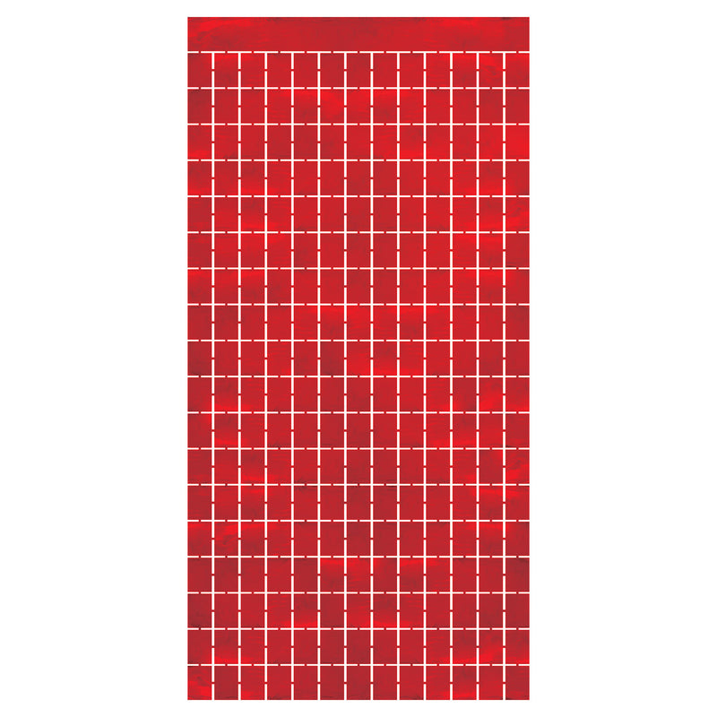 Metallic Square Curtain – 6' 6" x 3' 2¼" – (1/Pkg) by Beistle for General Occasion Curtains