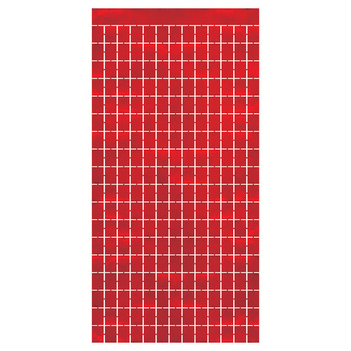 Metallic Square Curtain – 6' 6" x 3' 2¼" – (1/Pkg) by Beistle for General Occasion Curtains