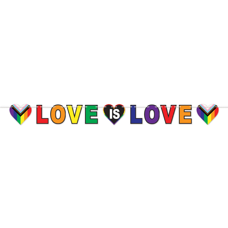 Love Is Love Streamer – 6¼" x 7' – (1/Pkg) by Beistle for Rainbow Streamers
