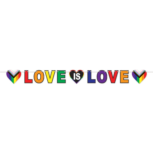 Love Is Love Streamer – 6¼" x 7' – (1/Pkg) by Beistle for Rainbow Streamers